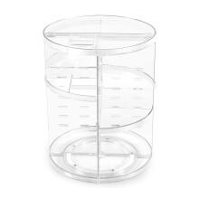 Organizzatore a 360 gradi per la tua toeletta o cassettiera, organizer per trucchi girevole in acrilico trasparente con base girevole Lazy Susan,