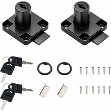 Office Furniture Locks, Black Nickel Finish For Cabinet Locks Desk Drawer, Security Protection Key Alike System Easy Installation