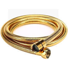 Stainless Steel Replacement Hose, Gold 1.5m Flexible Shower Hose with Double Protection, Solid Brass Connector, No Leaking, for Shower Heads