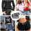 Ζώνη Punk Rock Rivet για Casual και Gothic Ρούχα, Ζώνη με Τρουκς και Τετράγωνες Μεταλλικές 2