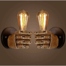 Nowoczesny kinkiet w stylu minimalistycznym, żarówka E27 z trzonkiem Edisona, lampa ścienna z żywicy retro, kinkiet do wnętrz w stylu