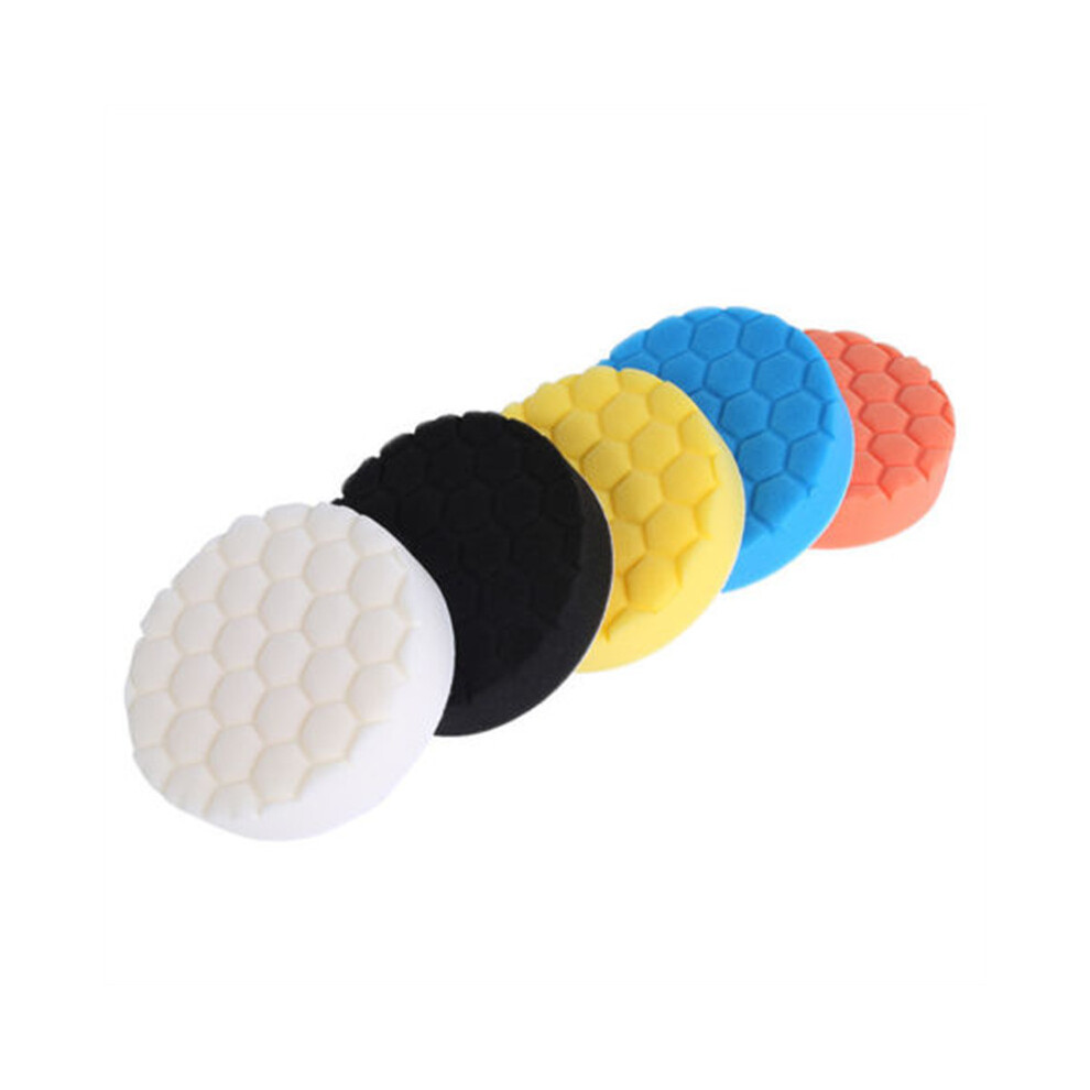 Professional Grade Polishing Pads, Faster Easier And More Accurate Results 5-Inch Foam Buffing Pads For Auto Detailing, Flexible Ring And Easy Wash 9340258554568