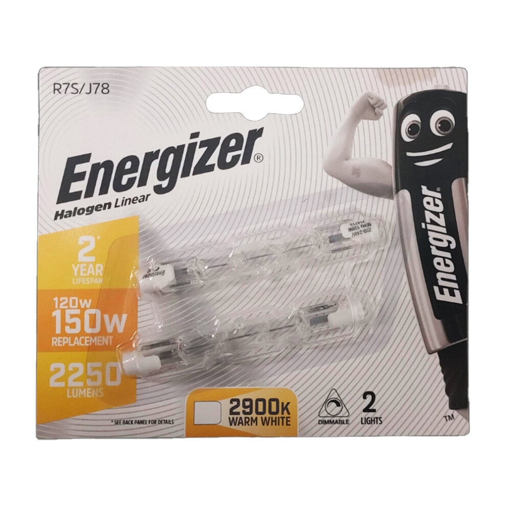 Eveready 120W (150W) J78 Energy Saving Halogen Linear 2Pk