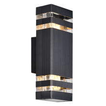 Stijlvolle buitenwandlamp, moderne buitenverlichting met een ontwerp met twee lagen, inclusief energiezuinige LED-lampen, ideaal voor terras of
