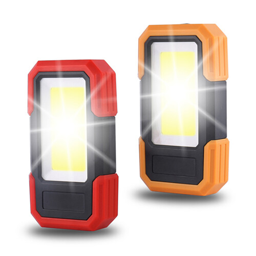 Cordless LED Work Light, Rechargeable Flashlight with Magnetic Base COB Side Lights Rotating Hook Adjustable Angle for Mechanics Campers Technicians