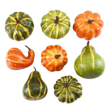 Citrouilles décoratives assorties et colorées, légumes artificiels réalistes pour la décoration de fêtes et de la maison