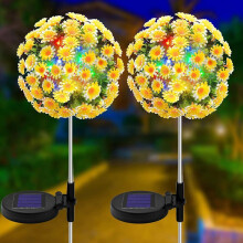 Lampes solaires de jardin enchantées, lumières LED colorées illuminent votre paysage d'une touche magique, décoration solaire étanche pour une