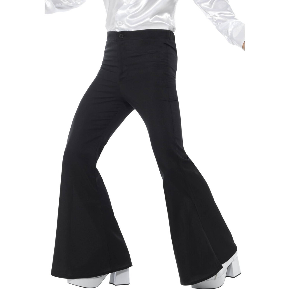 Smiffy's (L, ) Mens Costume Flared Trousers Black