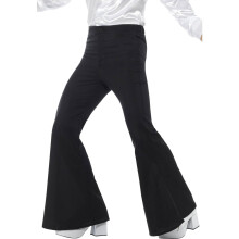 (XL, Black) Smiffys Mens Costume Flared Trousers