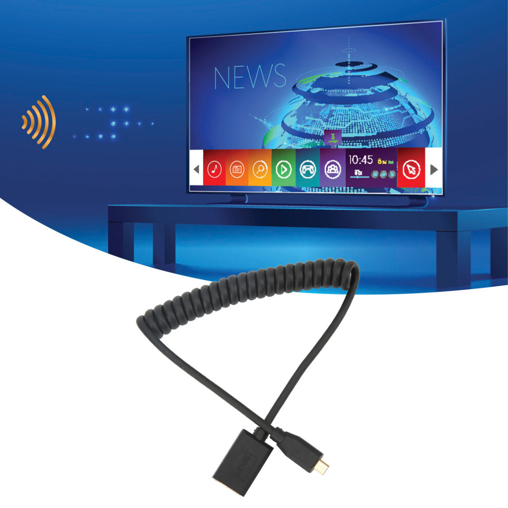8K Micro Hdmi To Hdmi Cable 1.2M Spring Fine Od4.0 Camera To Tv Universal 8701371806995