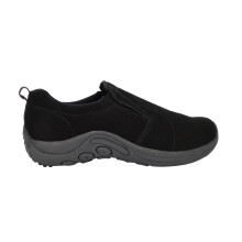 (13 UK, Black) PDQ Adults Unisex Real Suede Ryno Slip-On Casual Trainers