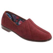 (6 UK, Regal) Sleepers Womens/Ladies Audrey III Roll Top Velour Slippers