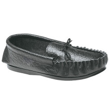 (13 UK, Black) Mokkers Mens Gordon Softie Leather Moccasin Slippers