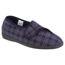 (13 UK, Navy Blue) Sleepers Mens Julian II Wide Fitting Slippers