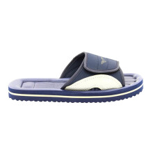 (43 EUR, Navy Blue/Grey) PDQ Mens Surfer Touch Fastening Beach Mule Pool Shoes