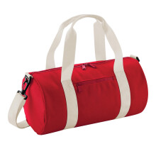 (One Size, Classic Red/Off White) Bagbase Mini Barrel Shoulder Bag