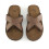 (8 UK, Brown) PDQ Mens Lightweight Crossover Mule Sandals 2