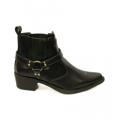(9 UK, Black) US Brass Mens Eastwood Cowboy Ankle Boots