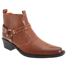 (8 UK, Tan) US Brass Mens Eastwood Cowboy Ankle Boots