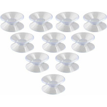 Elegant Protection, Clear PVC Anti-Slipping Suction Cups For Glass Tabletops, Shock Absorbers For Non-Porous Smooth Surfaces, Decorative Solutions