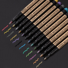 Bastel-Verbesserer, leuchtende Glitzerfarben, Metallic-Marker, mittlere Spitze, ideal zum Bemalen von Steinen, Scrapbooking und Kartenbasteln,