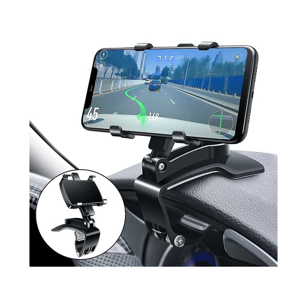 Upgraded Car Phone Holder With 360 Degree Rotation, Dashboard Clip Mount For Broad Compatibility, Safe Driving Aid With Multifunctional Placement 9405630386646