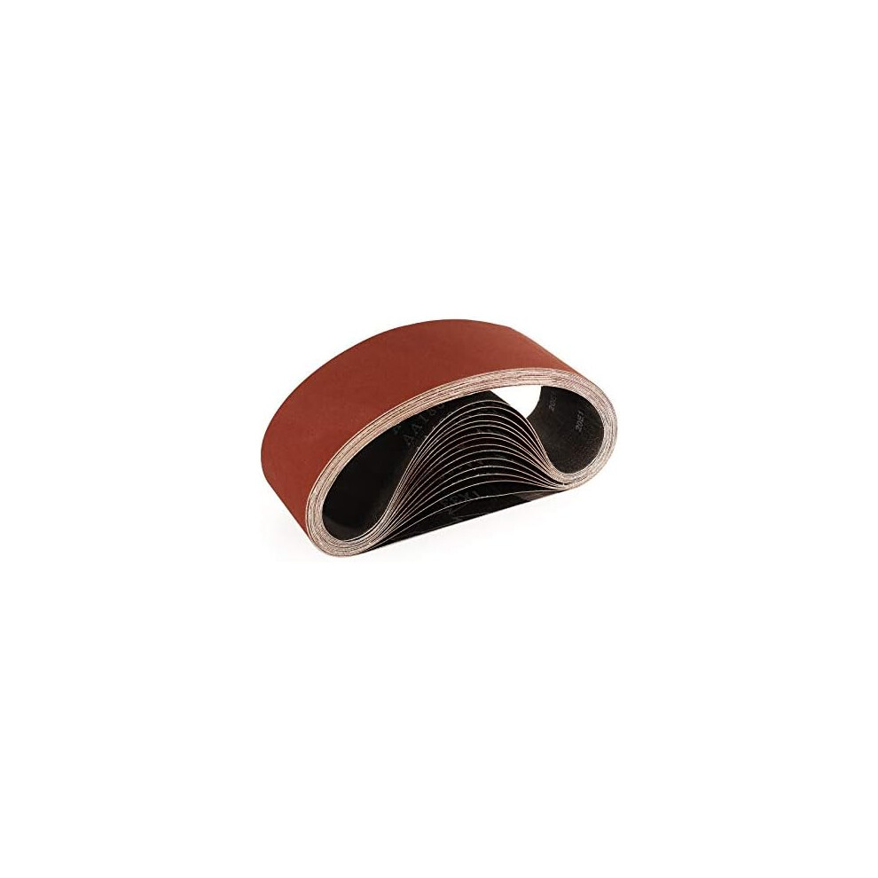 Heat-Resistant Abrasive Sanding Belts, Aluminum Oxide Strips For Multi Applications, Moisture-Resistant Straps With Smooth Connection, Anti-Static 9340258592256