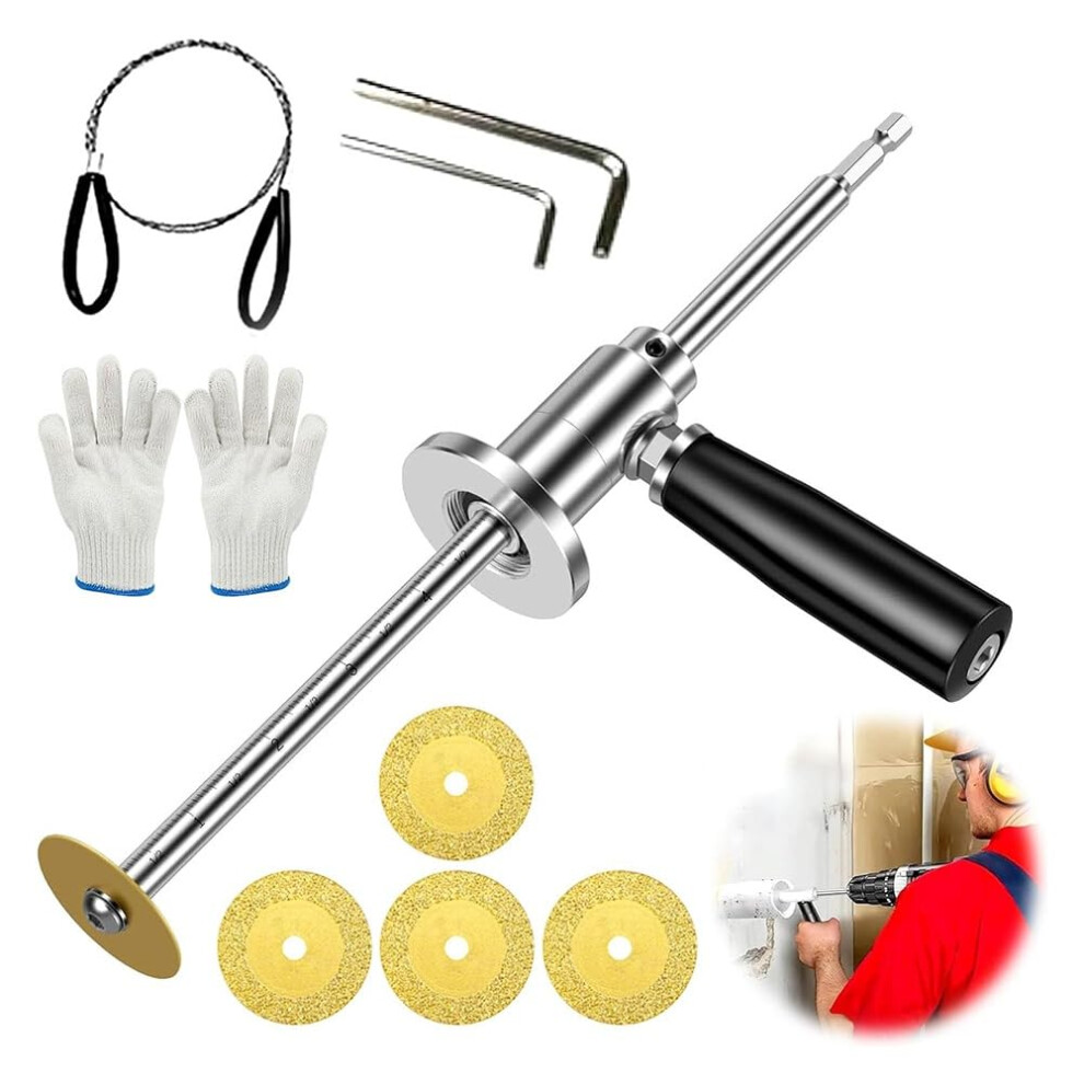 Pvc Pipe Cutter Tool Kit With Adjustable Cutting Depth, Diamond Grit Cutting Wheel, Handle 9199774410786