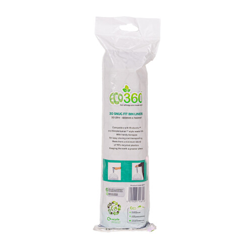 Eco360 Extra Strong Kitchen Drawstring Bin Liners 20L 20pk 1