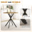 Homcom HOMCOM 80cm Round Dining Table, Industrial Kitchen Table with Steel Legs 6