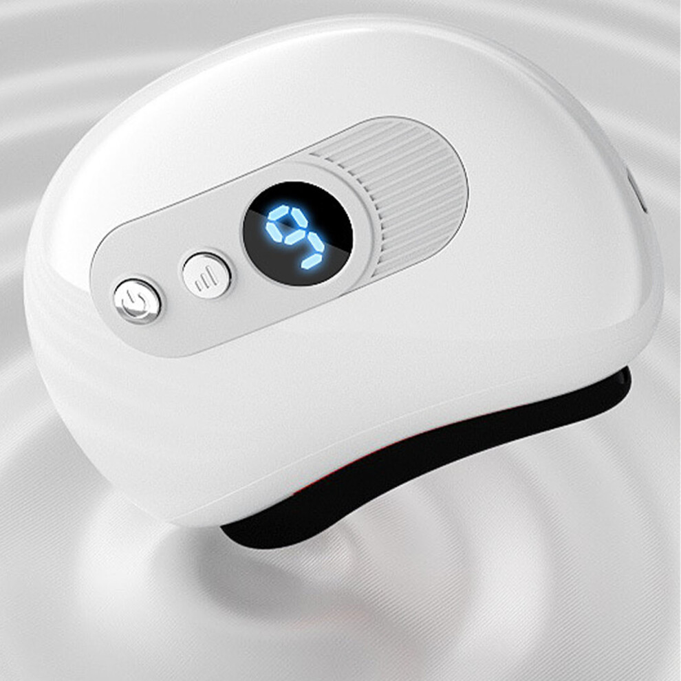 Electric Gua Sha Massager with 9 Gears, Heating, Portable White