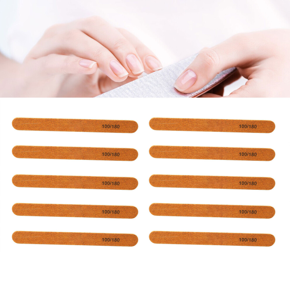 10pcs Reusable Double-Sided Wood Core Nail Files, Washable Grit Buffers
