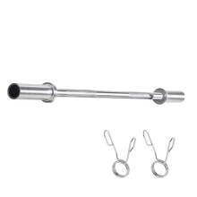 Barre d'Haltères Chromée 120 cm pour Fitness-Duoku-Adaptée aux Disques de 5 cm-avec Poignée Moletée pour Divers Exercices