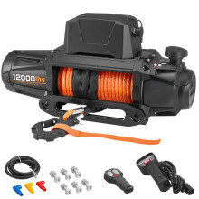 12 V DC elektrischer Winden 5400 kg-Duoku-mit synthetischem Seil Φ 9,5 mm x 28 m-Funk- und Kabel-Fernbedienungen-IP67-Dichtung
