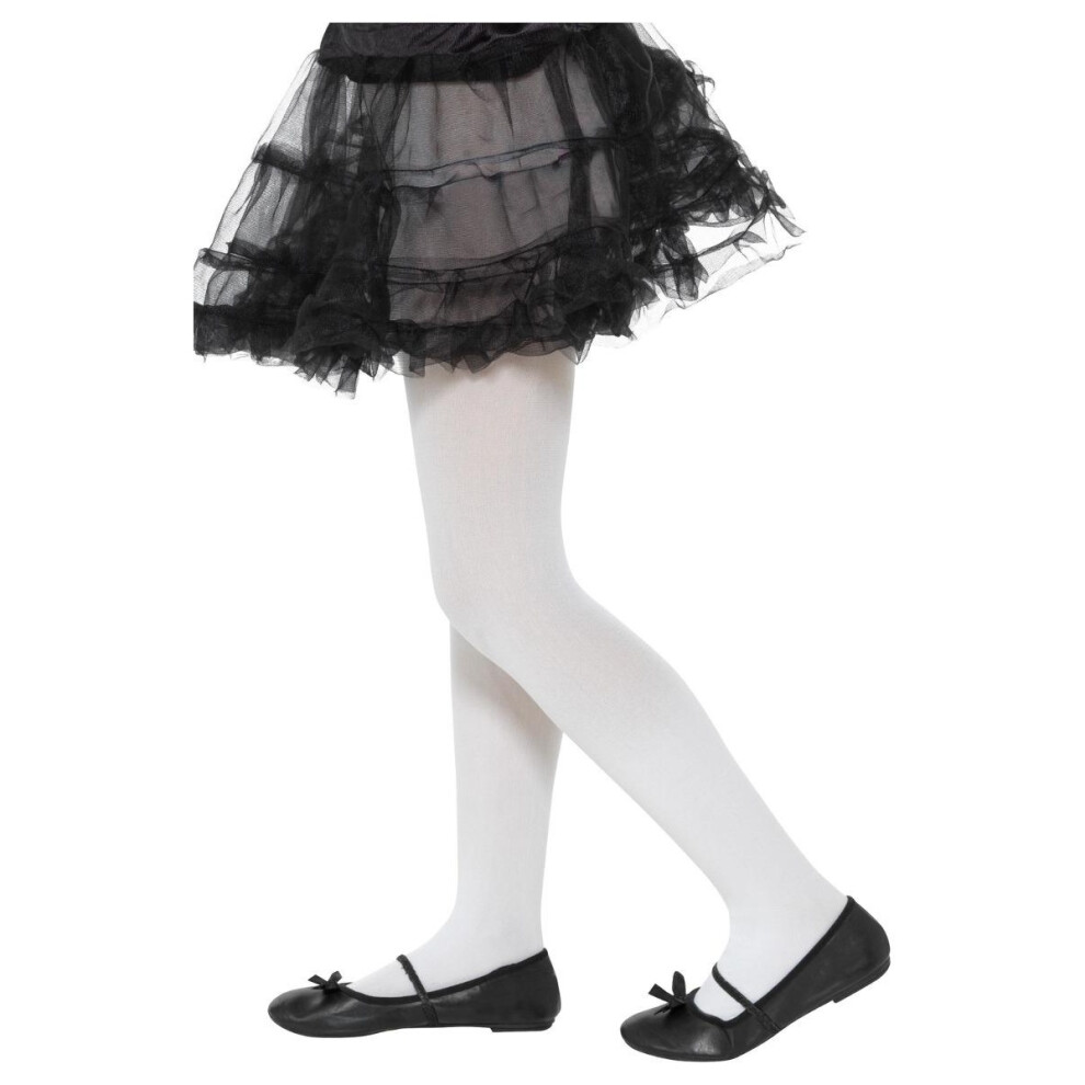 Smiffy's Girls Opaque Tights White