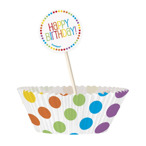 Unique Party Rainbow Kit Cake Topper Set (Pack of 24) 2