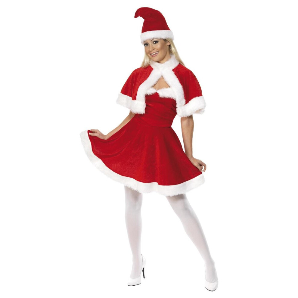 Smiffy's (M, ) Womens/Ladies Miss Santa Costume Red/White
