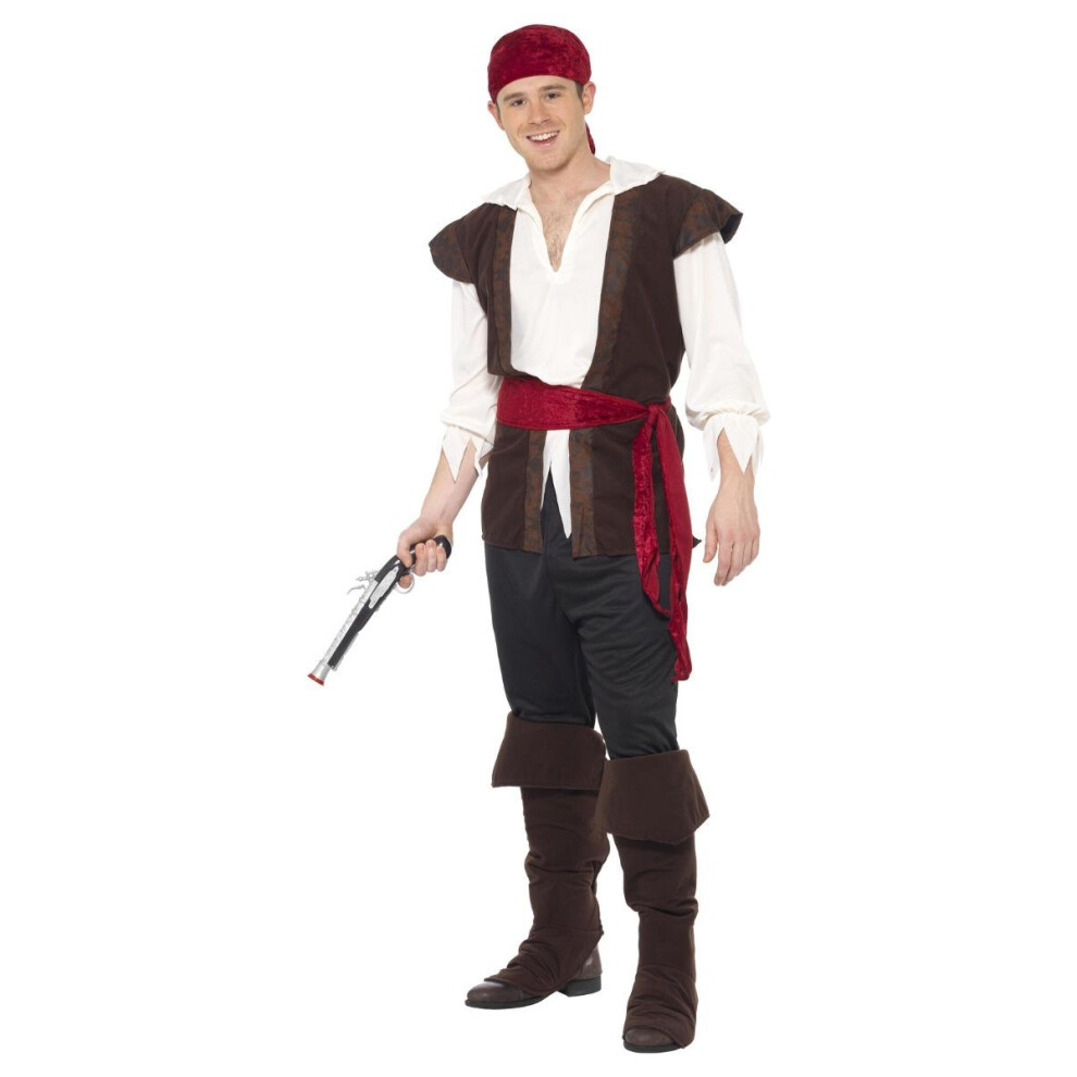 Smiffy's (Xl, Brown) Mens Pirate Costume Set
