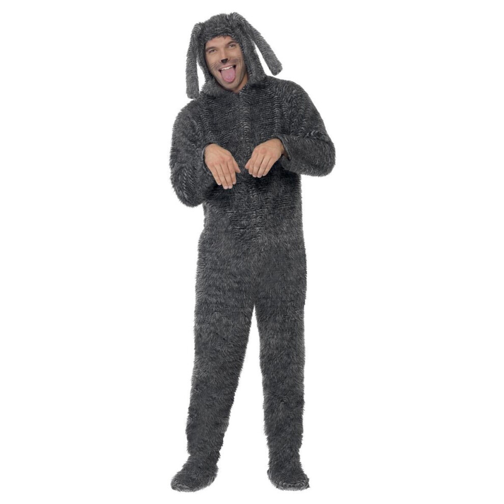 Smiffy's Unisex Adult Dog Fluffy Bodysuit Not,Specified