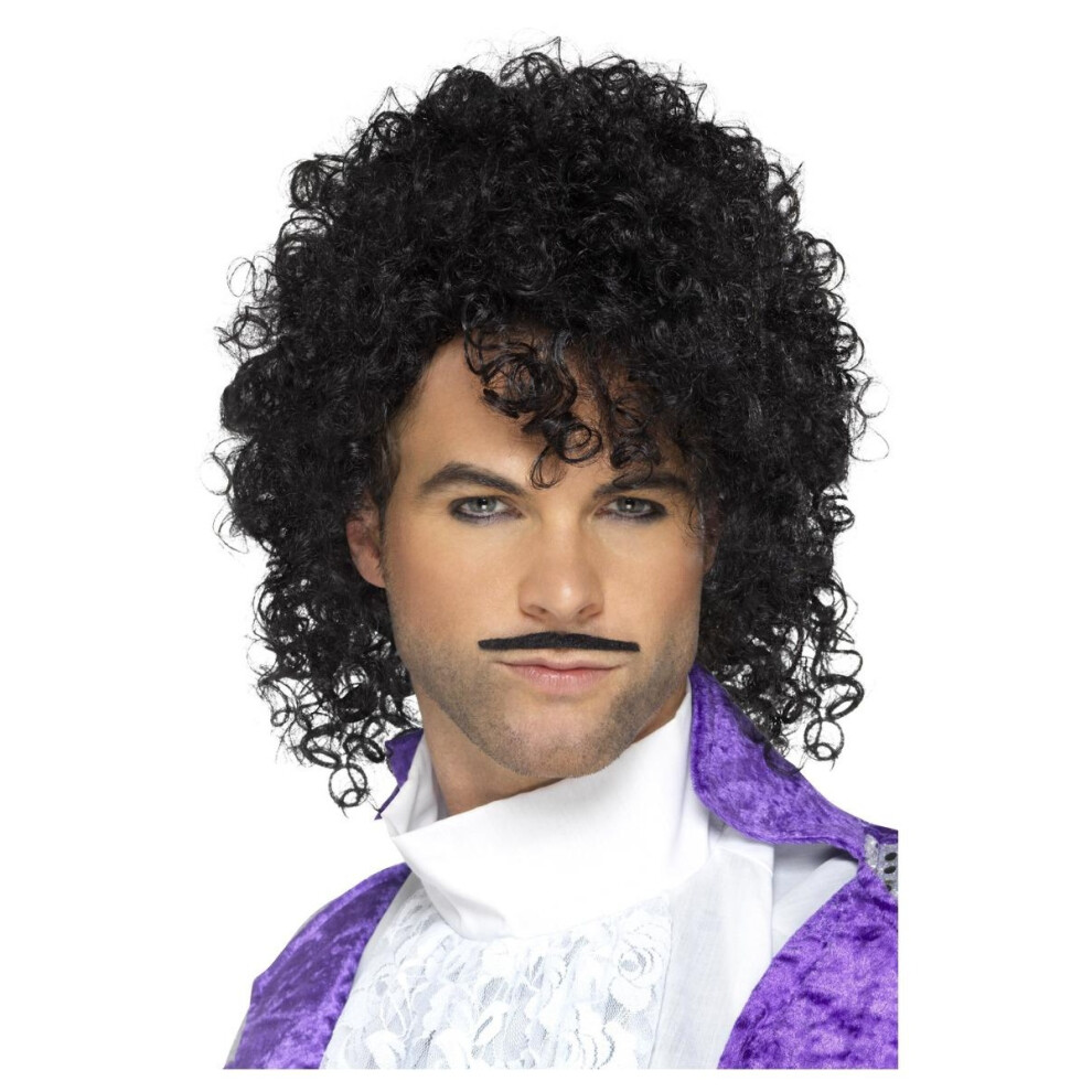 Smiffy's Mens 80S Musician Wig & Moustache Not,Specified