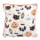 Something Different Spooky Cat And Pumpkin Square Filled Cushion 1