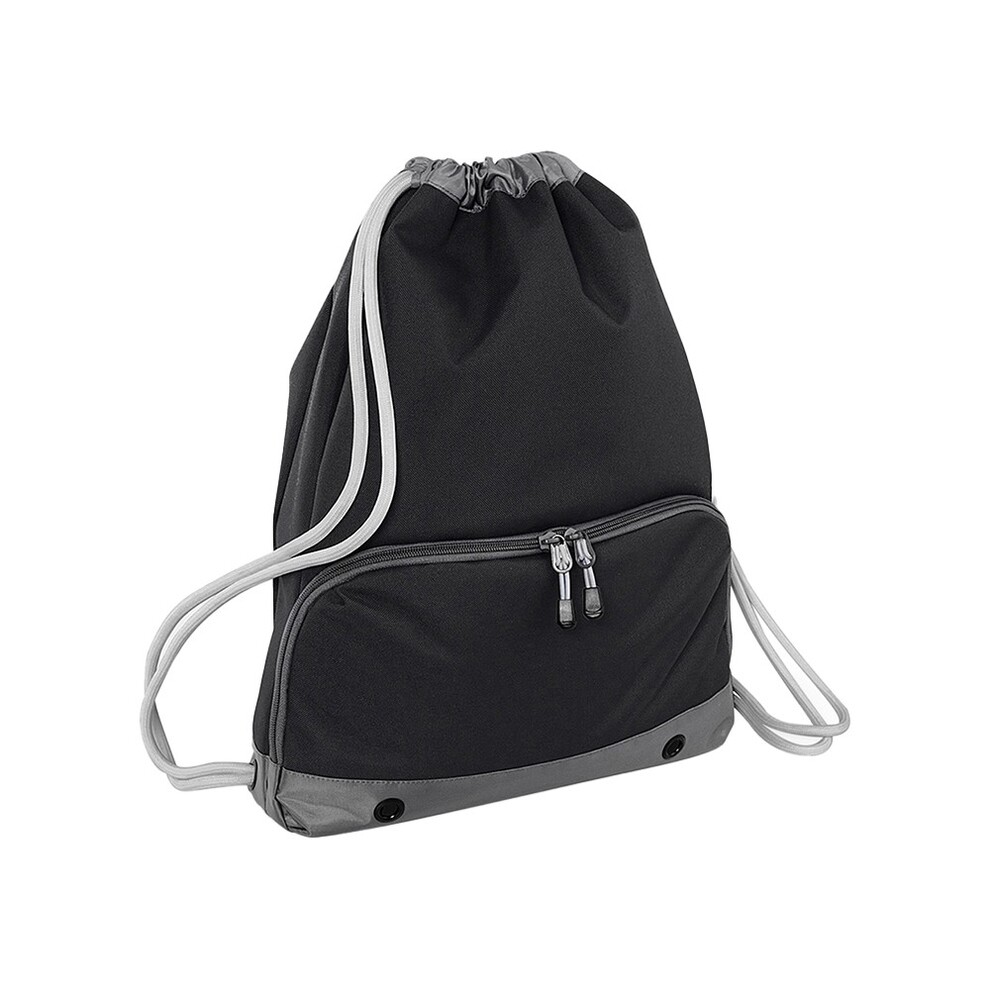New Bagbase Unisex (One Size, ) Athleisure Drawstring Bag Black