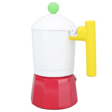 Aluminiumlegierung Moka-Kaffeemaschine 150ml Rot für Küche & Reisen