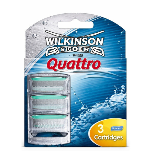 Wilkinson Sword Wilkinson Sword Quattro Razor Blades 3 Pack