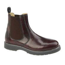 (6 UK, Burgundy) Grafters Mens Leather Chelsea Boots