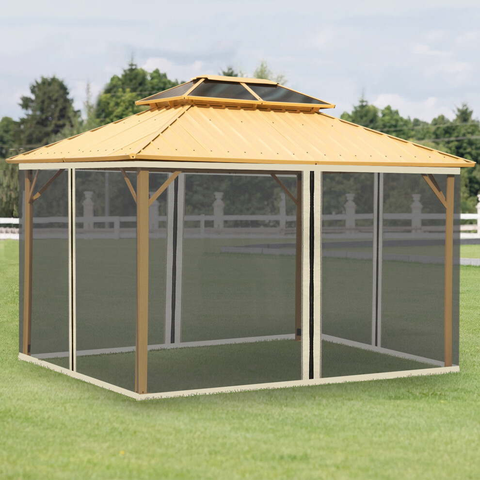Outsunny 352 X 207Cm Universal Replacement Gazebo Mesh Netting Screen Walls
