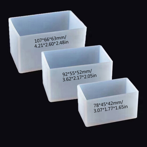 Epoxy Crystal Resin Silicone Mold Cuboid- 3 piece set 1