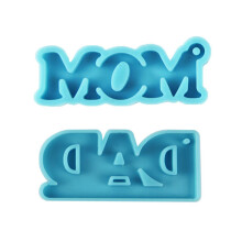 2 Pcs DAD and MOM Keychain Epoxy Resin Mold Earrings Pendant