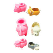 Exquisite Puppy-like DIY Succulents Pots Silicone Molds for-D