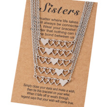 Stainless Steel Best Friend Necklace Set Suitable for 4-A